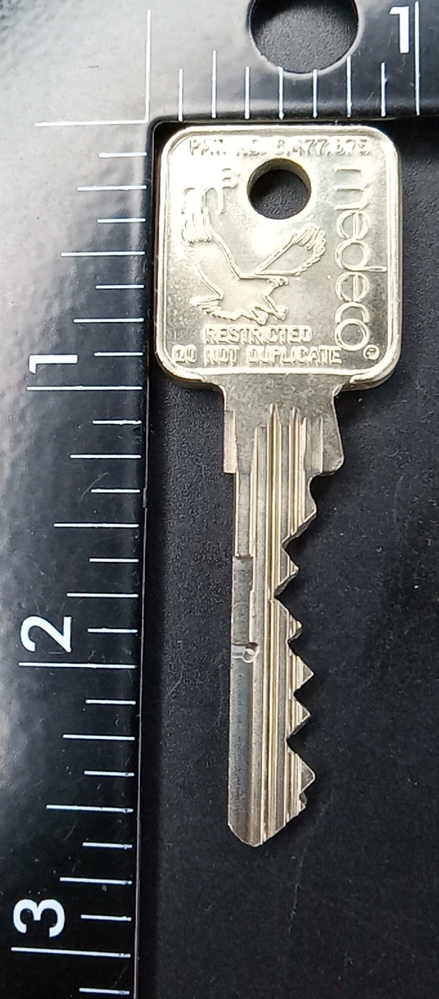 Medeco Key Eagle Collectors Do Not Duplicate DND Security Cut