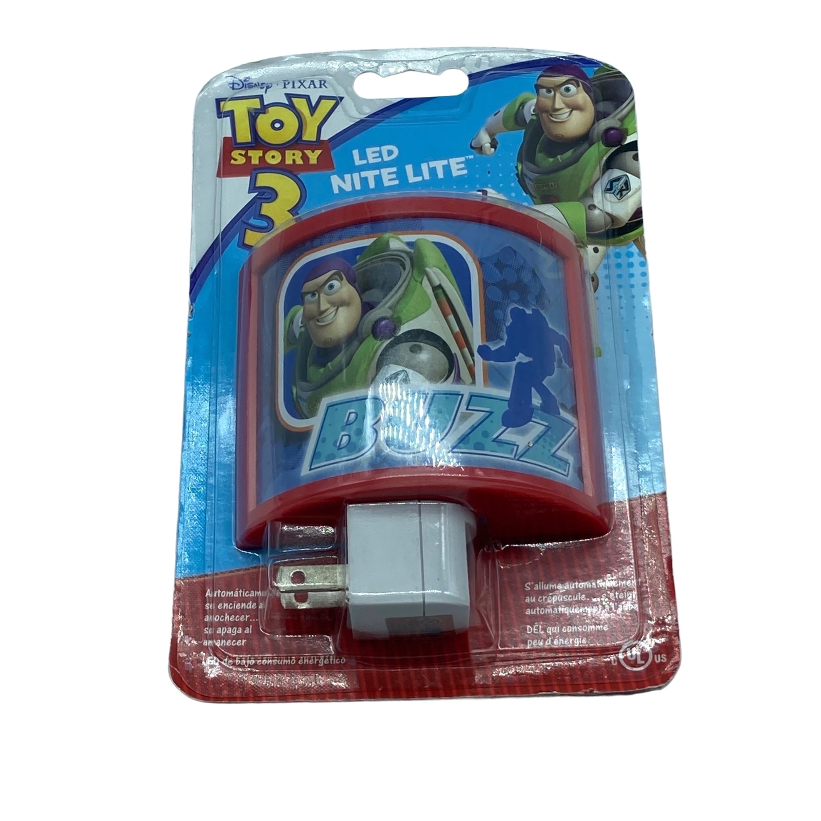 Disney Pixar Toy Story 3 Buzz Lightyear Space Rex T-Rex Automatic LED Nite Lite