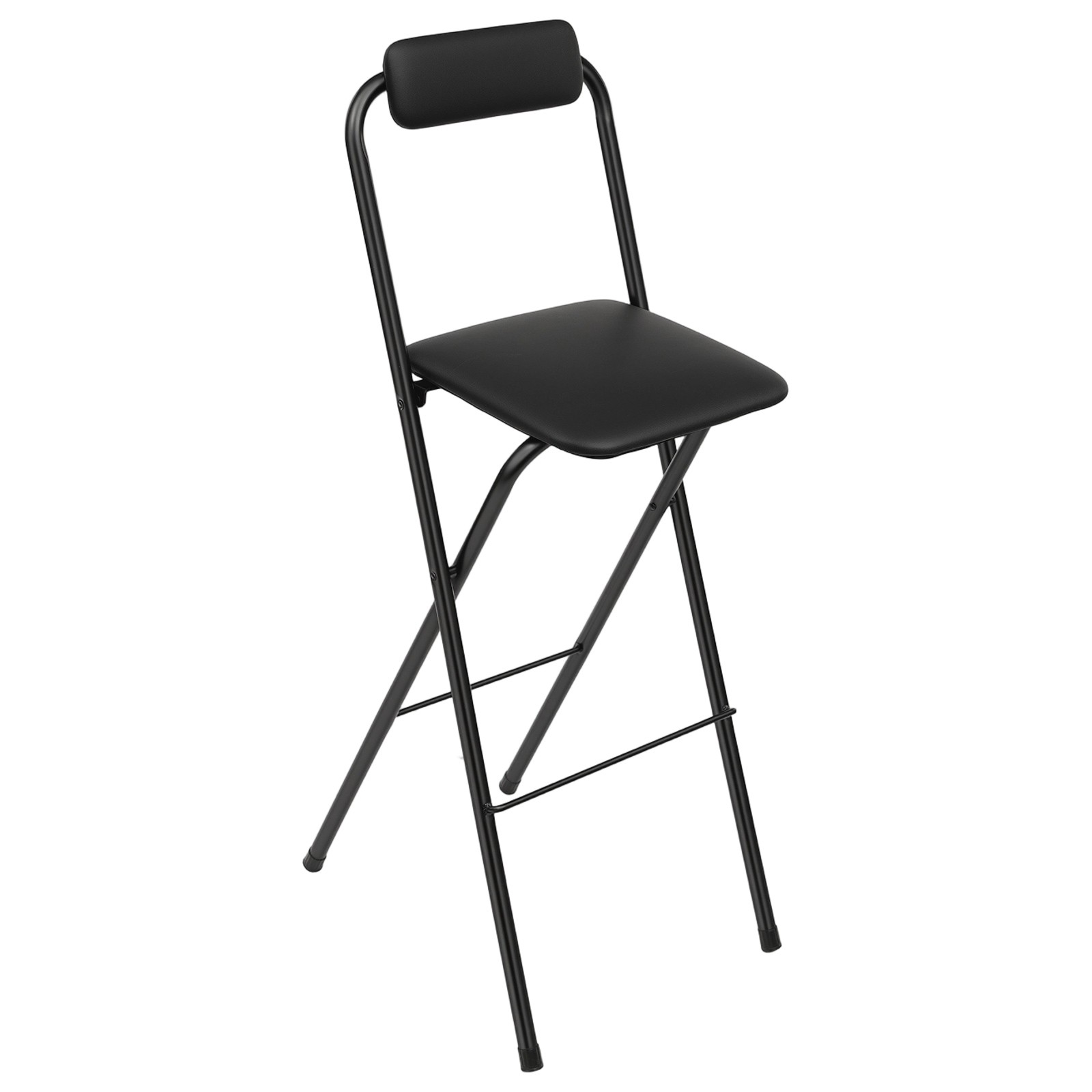 2Pcs Collapsible Folding Bar Stool Counter Height Chairs for Camping Kitchen