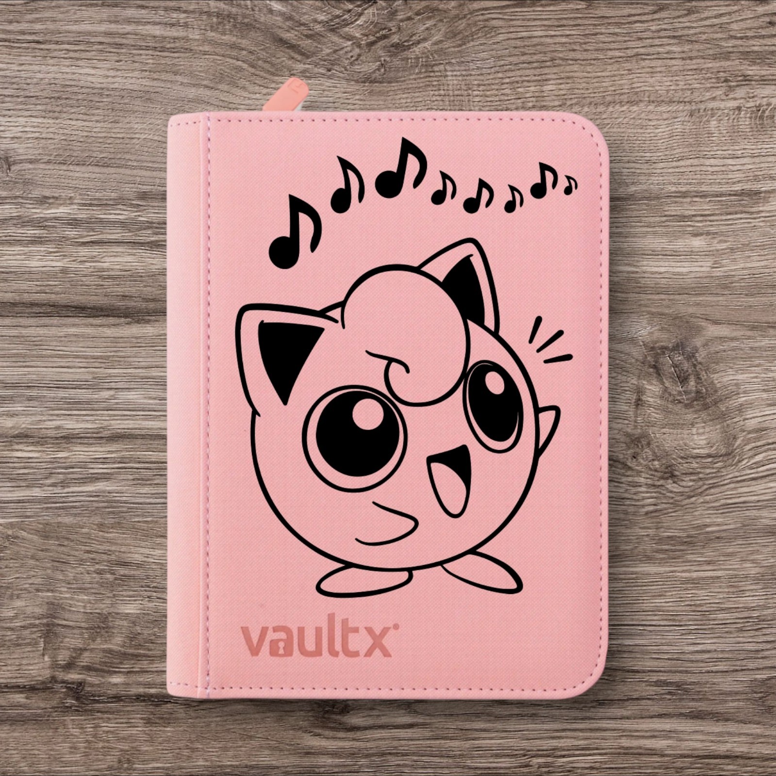 Vault X - 4 Pocket eXo-Tec Zip Binder Folder - Pink Pokemon Jigglypuff
