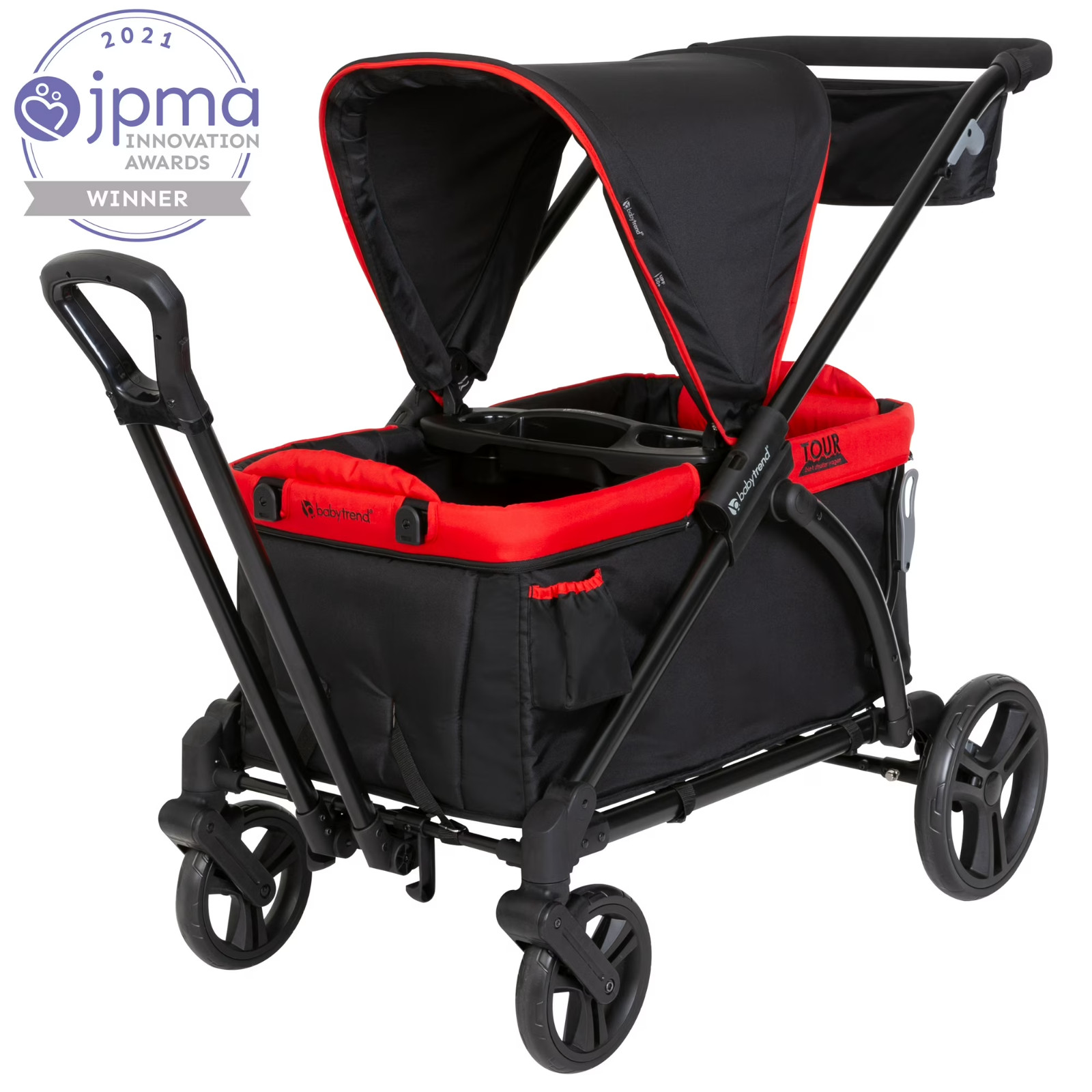Coche Para Bebes Cochecito Para Niños Convertible Pull Wagon Stroller Red NEW