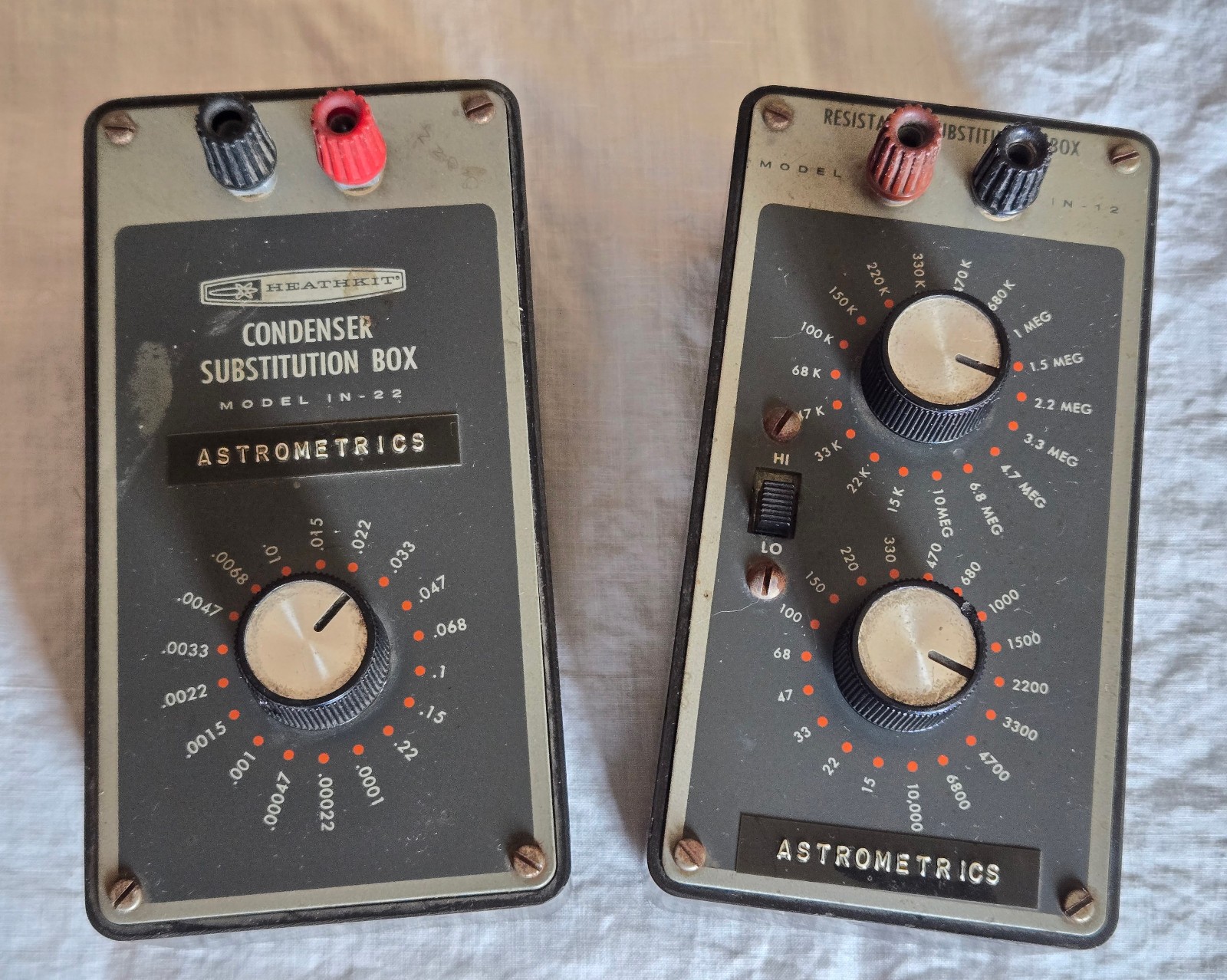 Vintage Heathkit Substitution Boxes - Model Numbers IN-12 and IN-22 - Untested