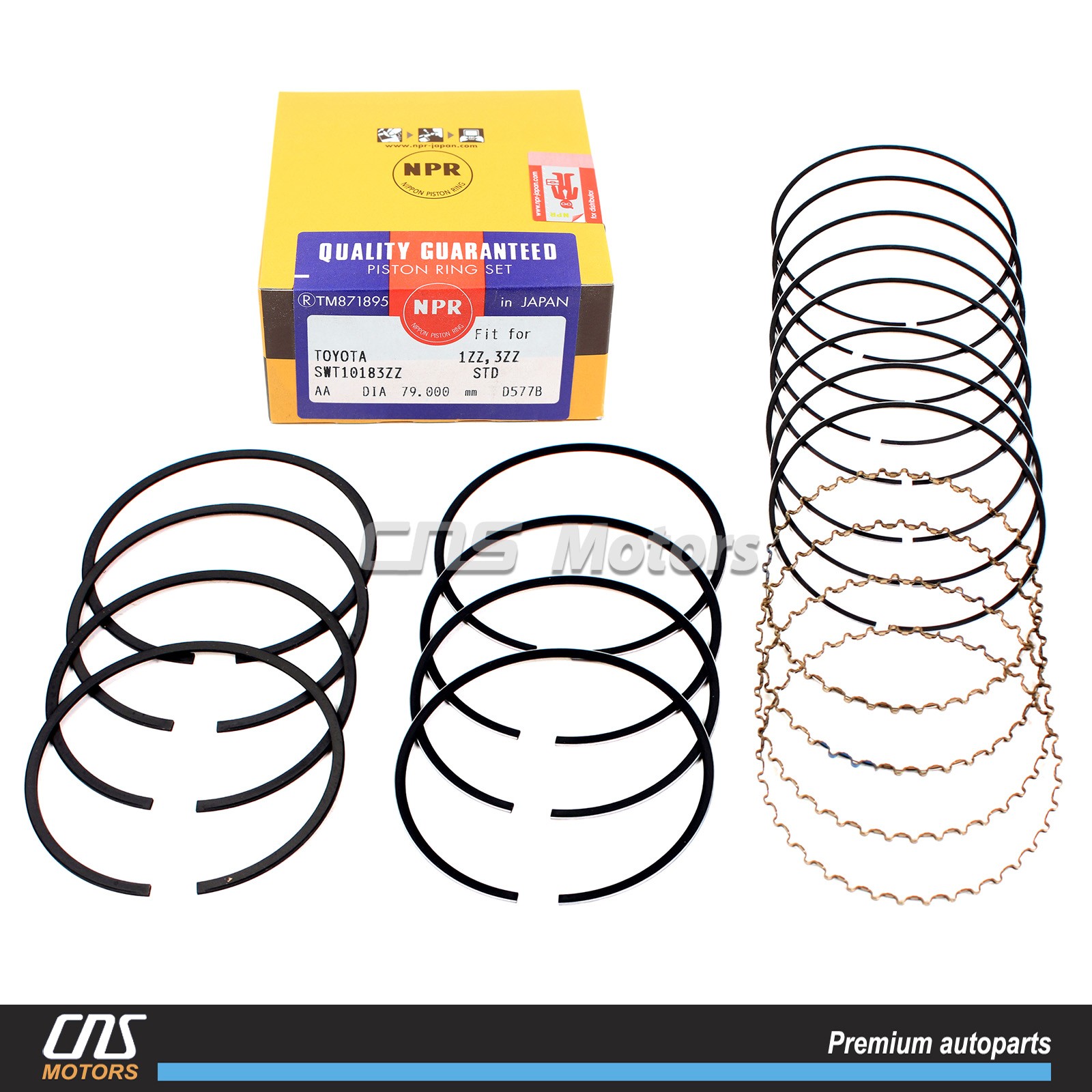 Engine Piston Ring Set For 98-2008 Toyota Corolla Celica MR2 Matrix Chevrolet