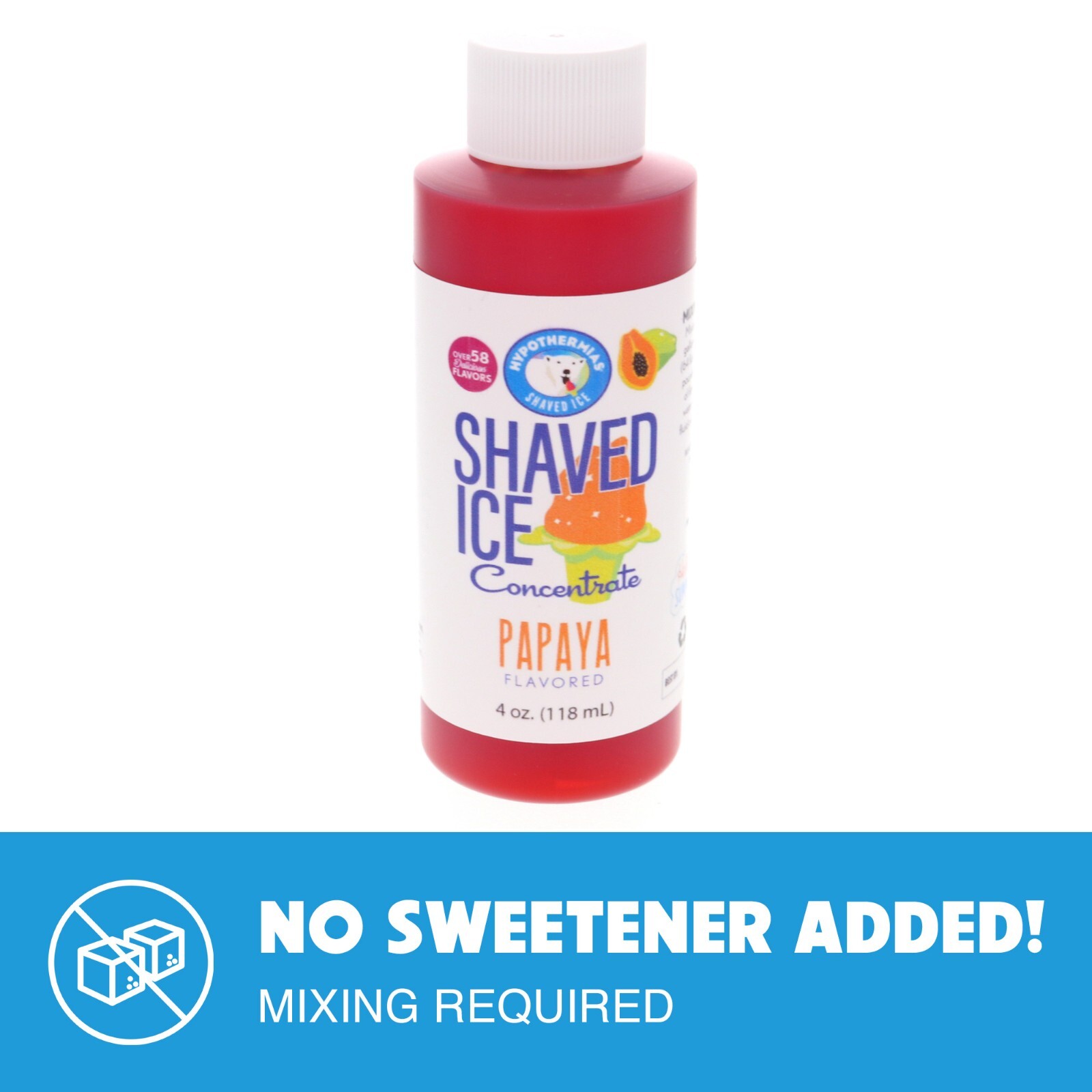 Hypothermias PAPAYA Flavor Syrup 🍧 Snow Cone machine Concentrate UNSWEETENED
