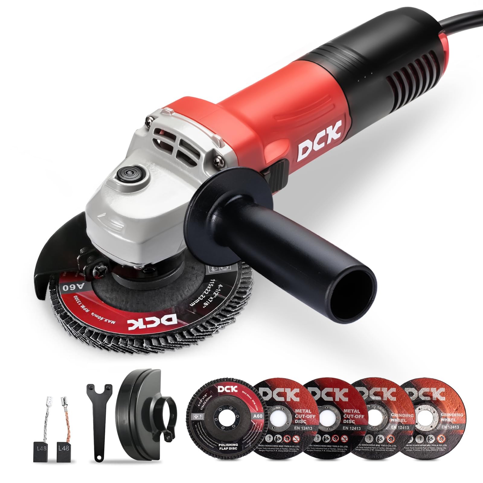 Angle Grinder, 4-1/2-Inch, 6.7Amp Cut off Tool Grinder, 11,800 RPM with 2 Saf...