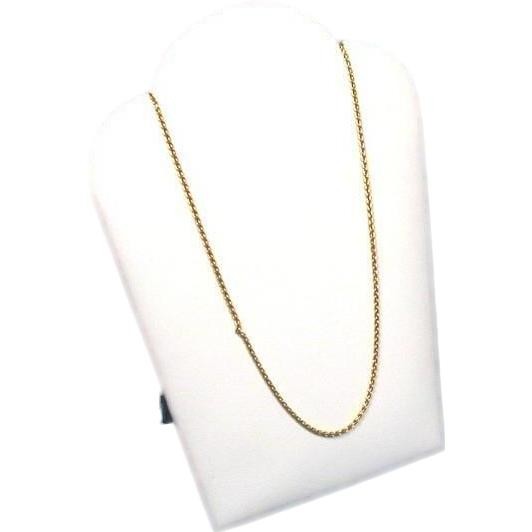 Necklace Pendant Display Bust White Faux Leather Padded