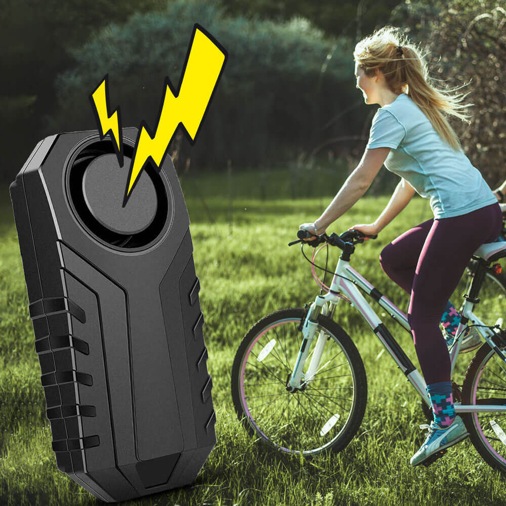 Bike Alarm, Wireless, Anti-Theft, Vibration Motion Detector, 113 dB, IP55
