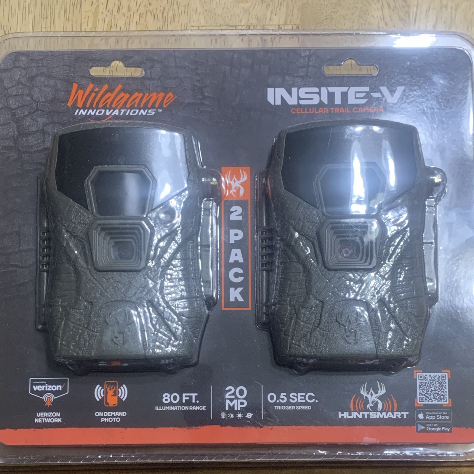 Insite-V Cellular Trail Camera 2 Pack Verizon 20MP Wireless (IN BOX WORKS)