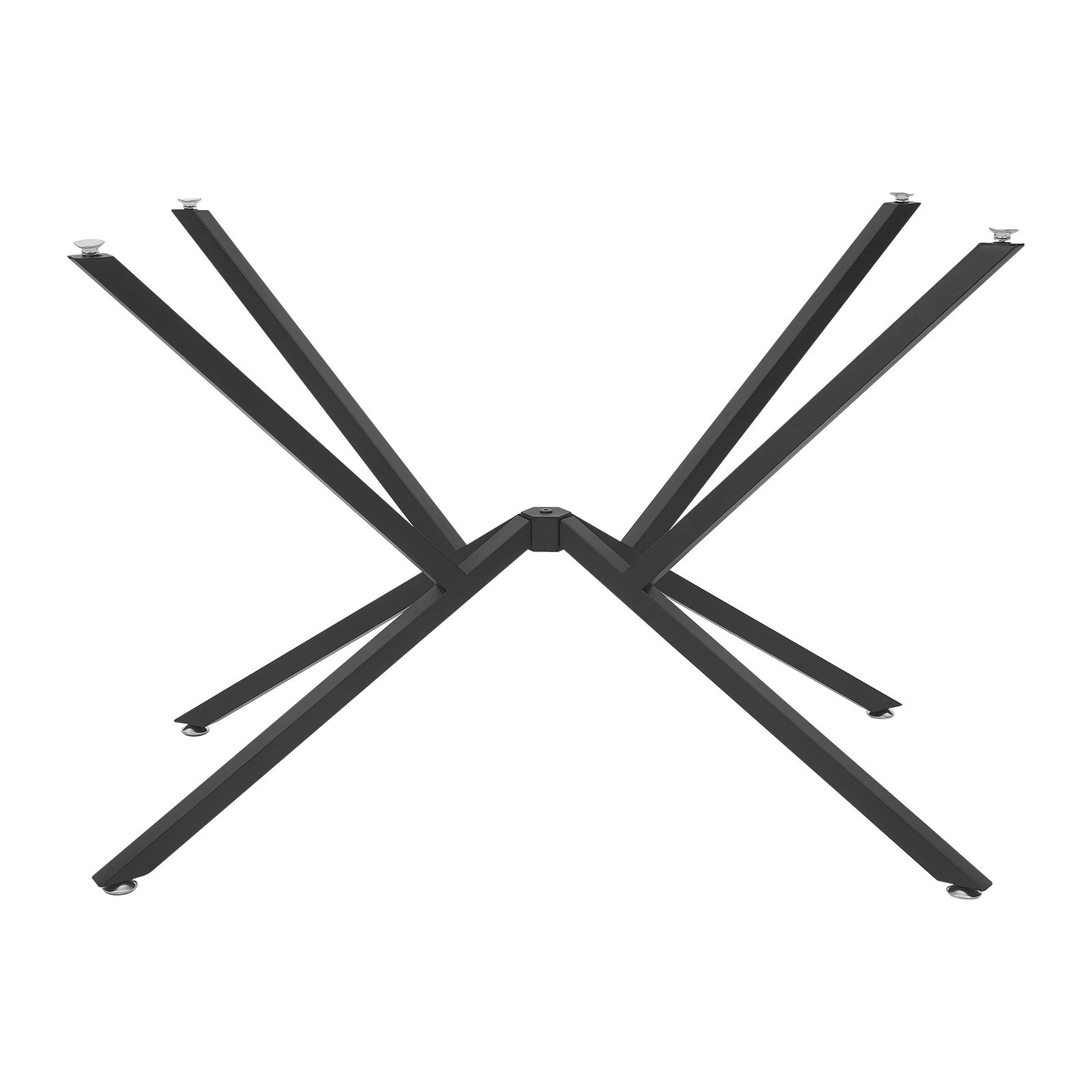 Floorstanding Metal Table Legs, Table Crossed-leg, Modern Table Legs Black