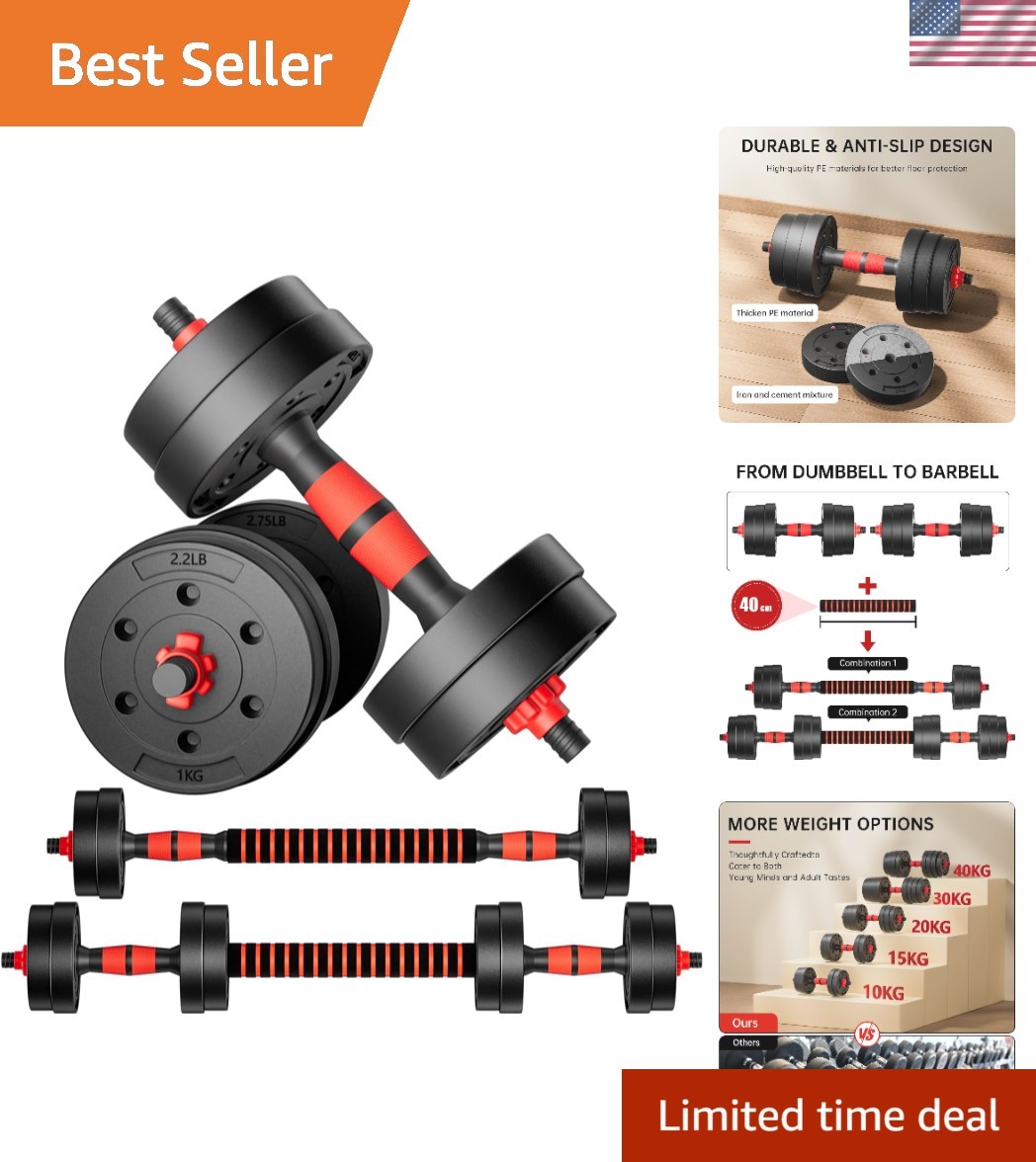 Ergonomic Adjustable Dumbbell Set - Ideal for Home Fitness & Versatility