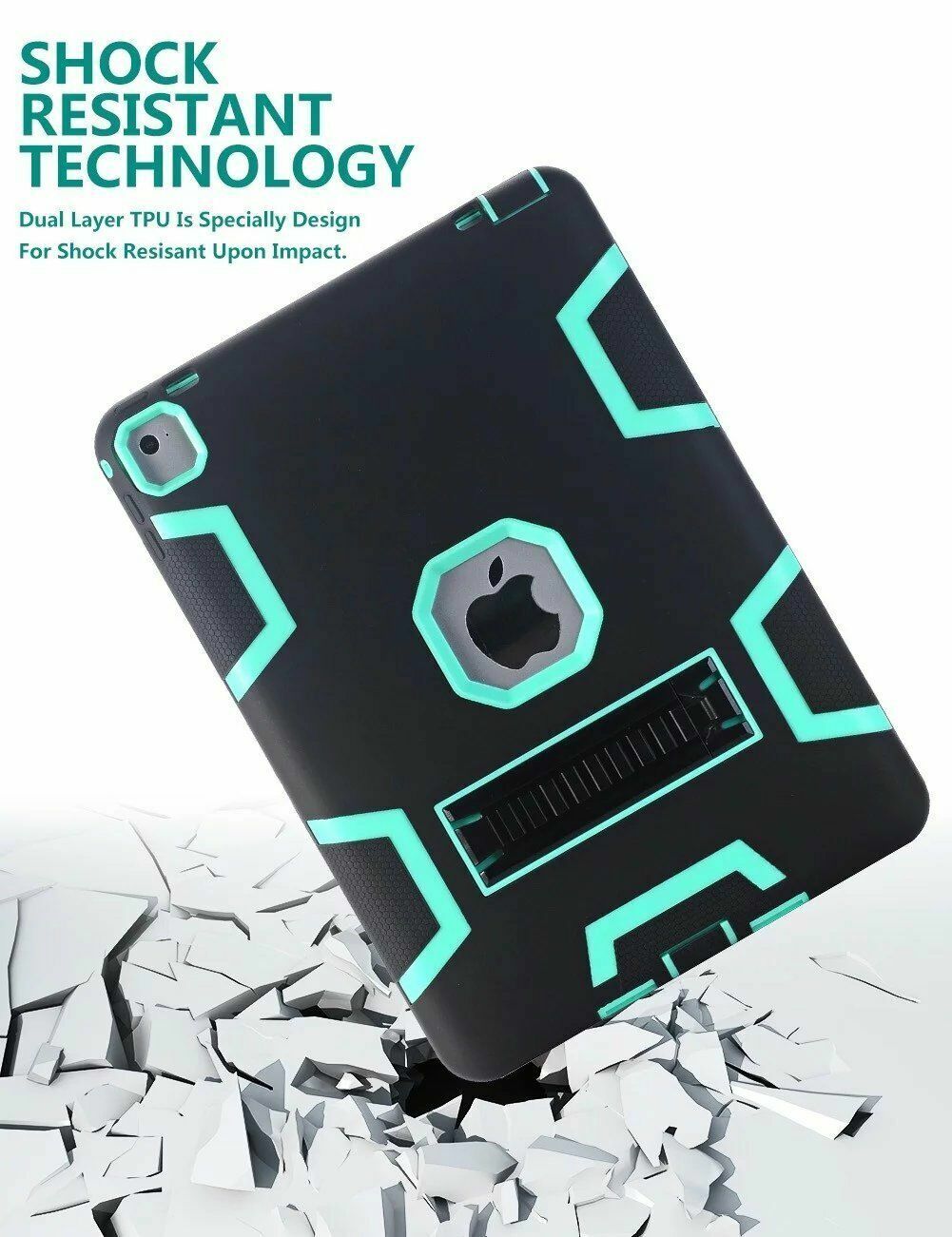 For iPad 6th/5th Gen Case 9.7" Shockproof Heavy Duty Cover + Screen Protector