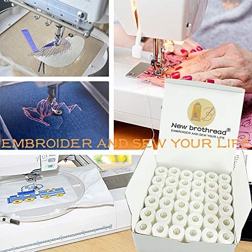 144pcs White Prewound Bobbin Thread Size A for Embroidery & Sewing Machine - Sof