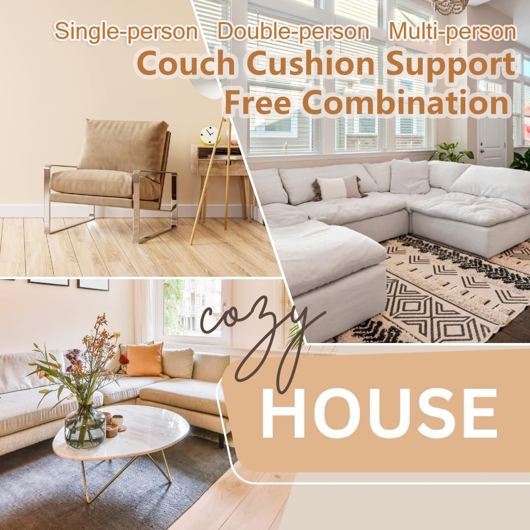 22×22 Couch Cushion Support for Sagging Seat, 3-Pack 40D Square High-Density ...
