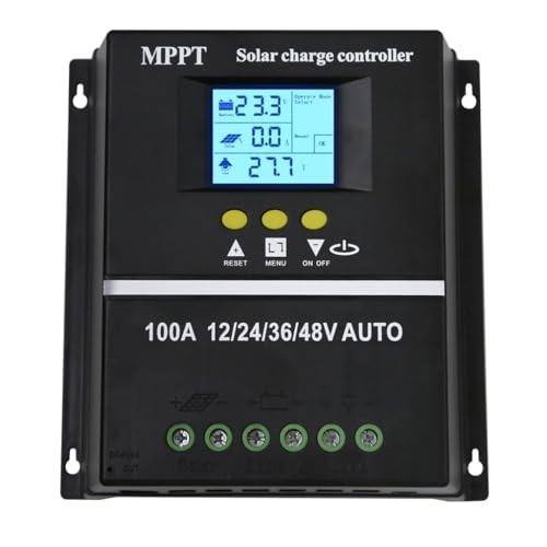 MPPT Solar Charge Controller 12V 24V 36V 48V LCD Display Battery 100A