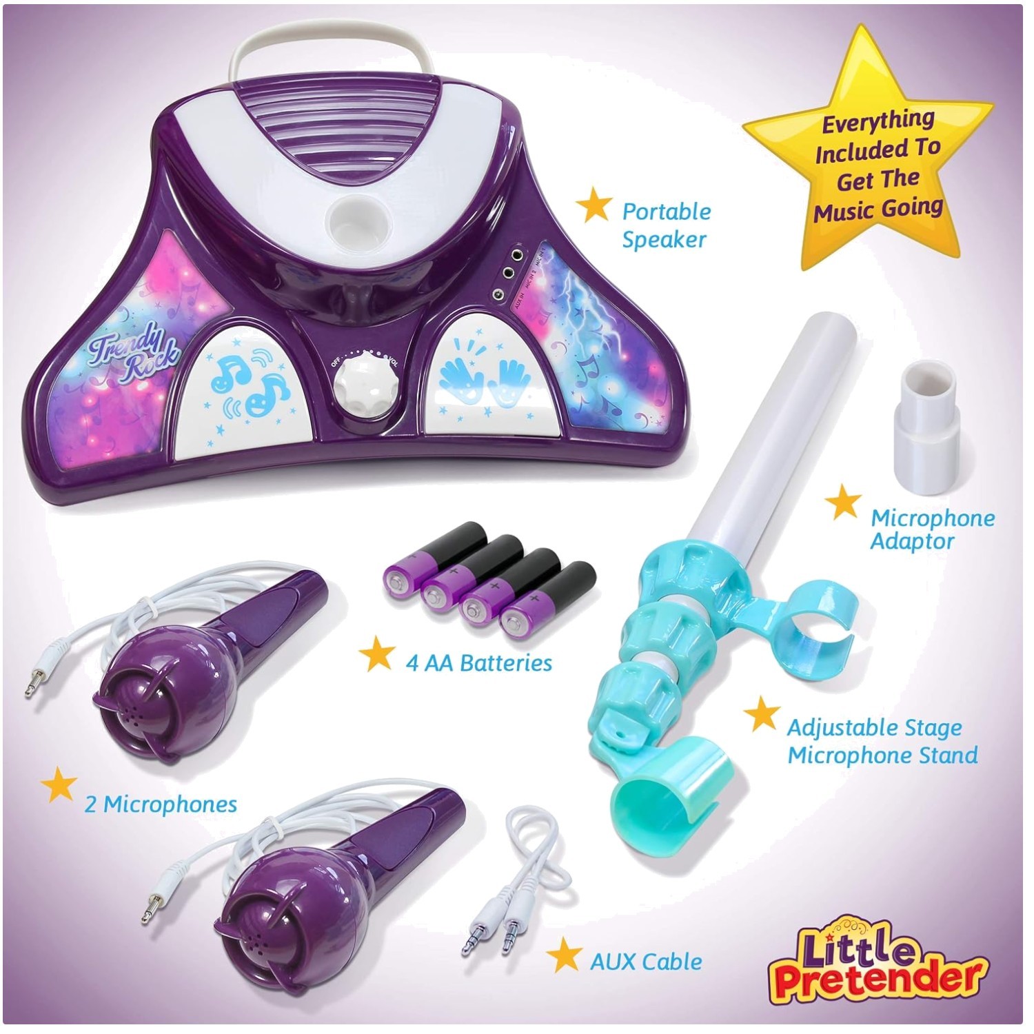 Kids Karaoke Machine with 2 Microphones & Stand