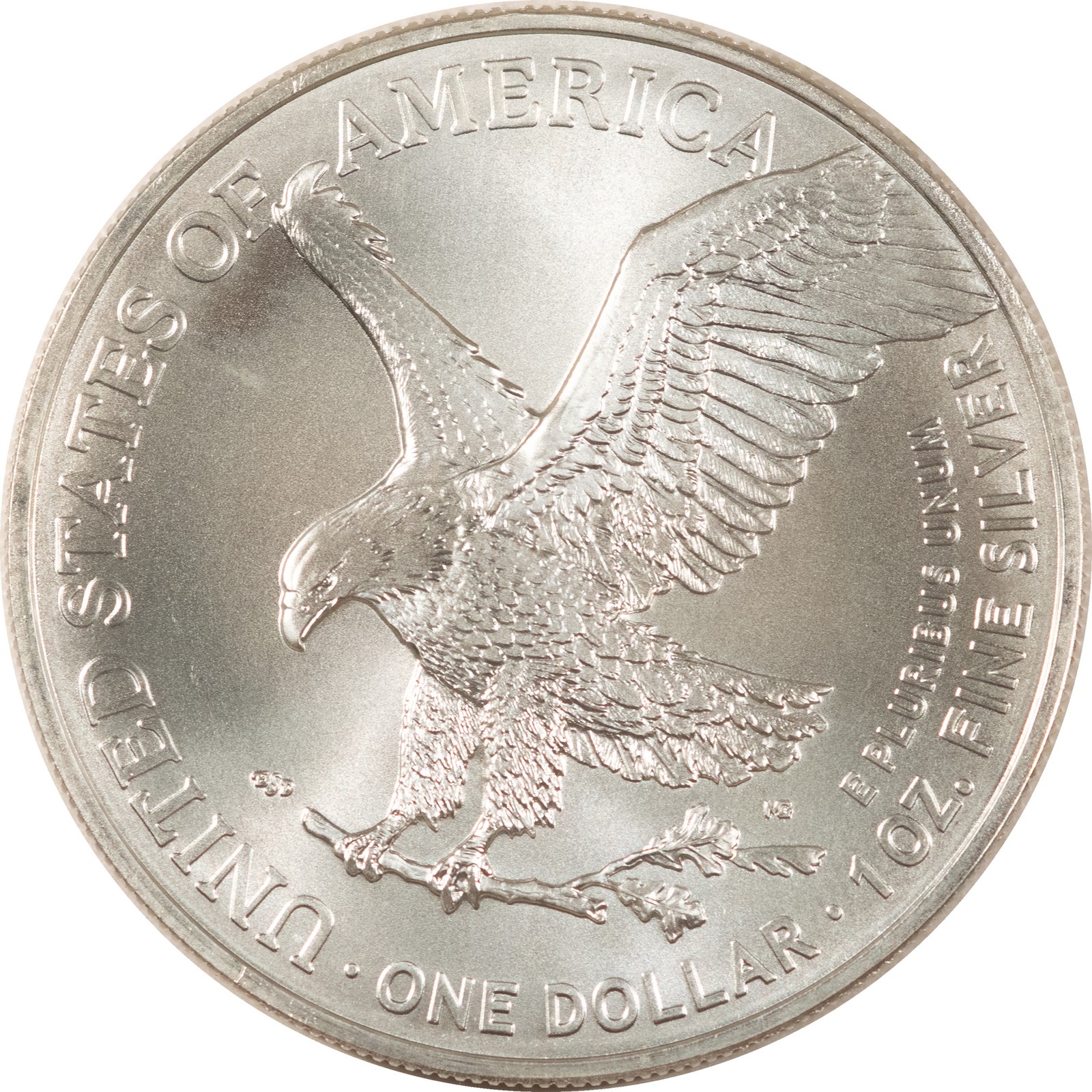 2021 $1 TYPE 2 AMERICAN SILVER EAGLE, 1 OZ .999 - GEM UNCIRCULATED!