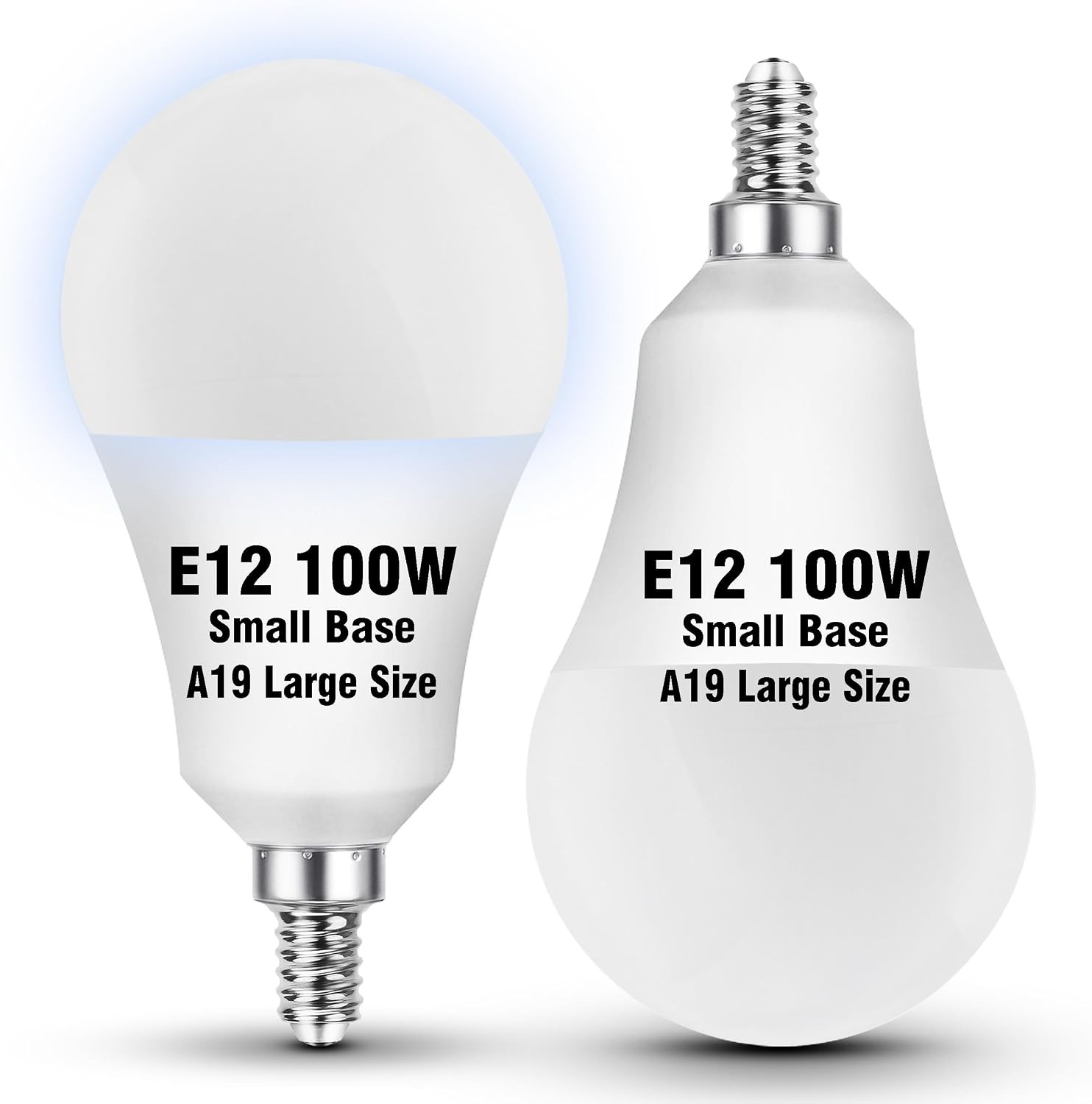 E12 LED Ceiling Fan Light Bulbs 100 Watt Equivalent Daylight White 5000K | 9W 10