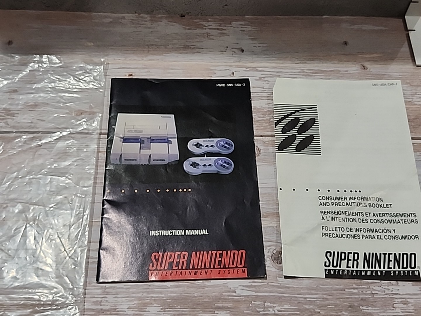 SNES Instruction Manual Original 1991 Nintendo USA w/Precautions Booklet