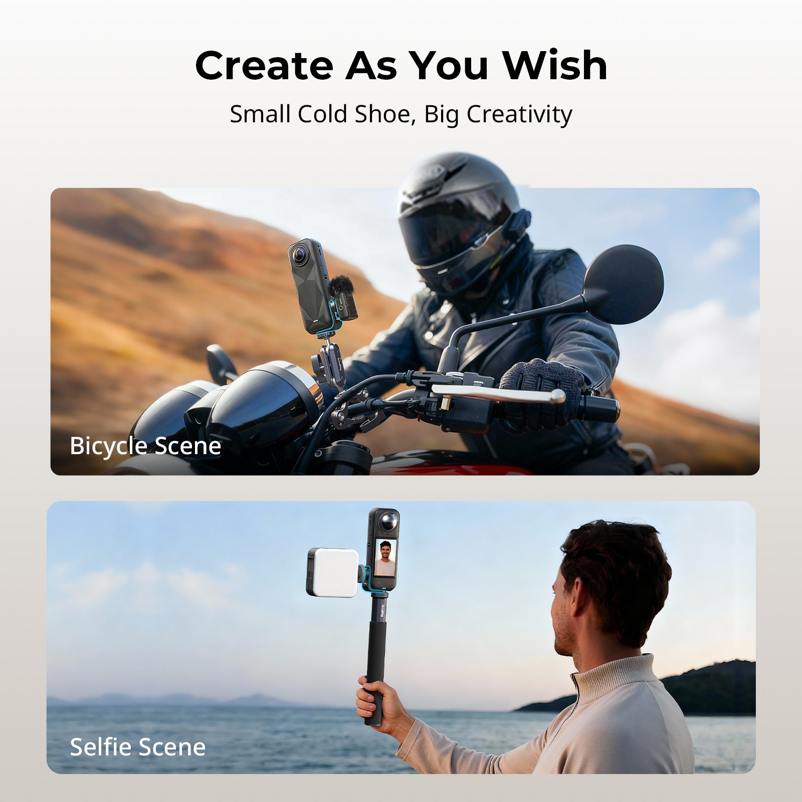 SmallRig Cold Shoe Mount Support for Insta360 X4 / X5 5825