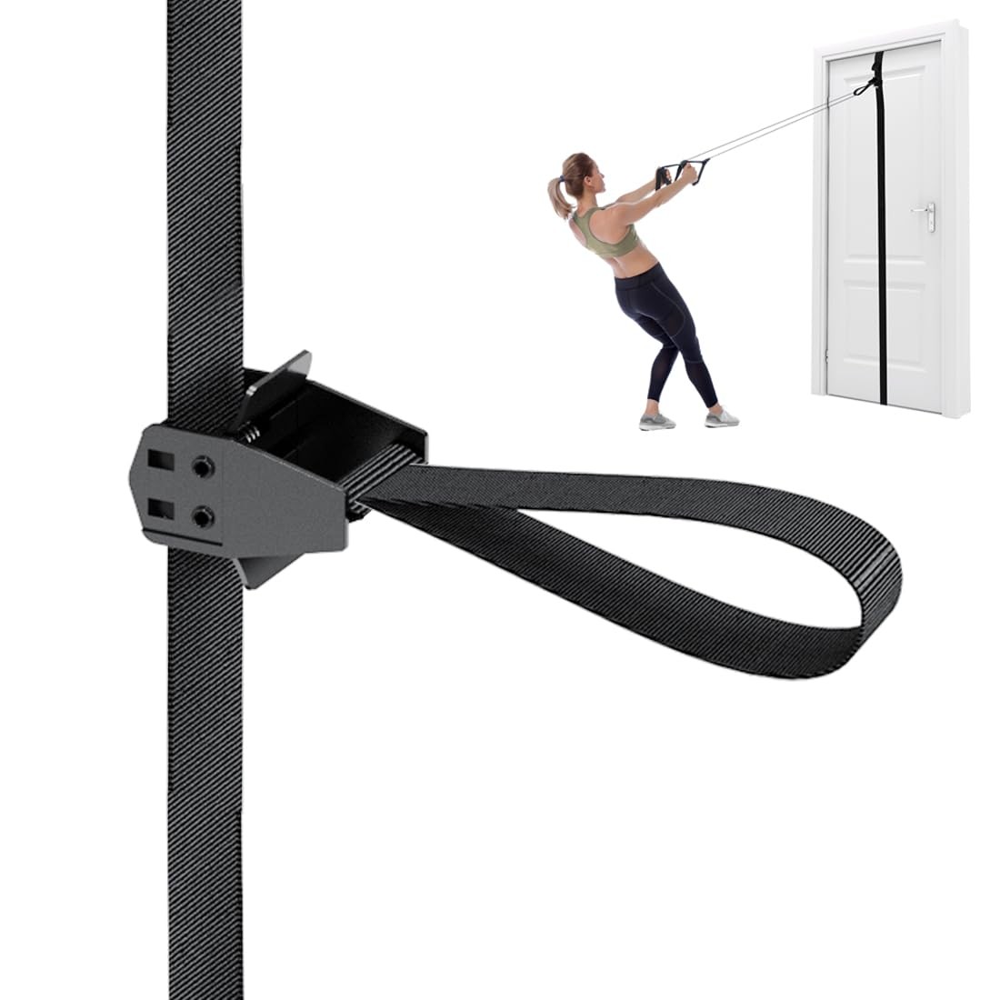 FITKIT Door Sliding Anchor for Resistance Bands, Adjustable Mount with Multi-...