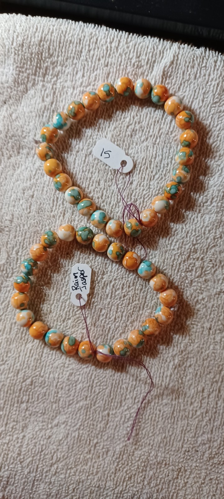 Rain jasper healing beads homemade pre-blessed bracelet