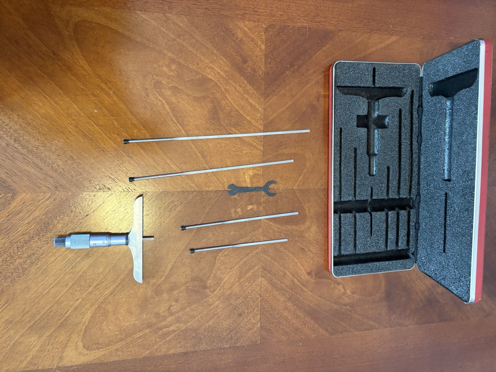 STARRETT 0-6 Inch DEPTH MICROMETER SET NO 449. Is Missing The 3 To 4 Blade