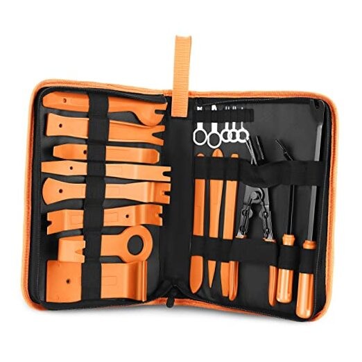 ‎ TOOLS-00248 Car Trim Removal Tool Kit, Clip Plier Upholstery Remover Orange