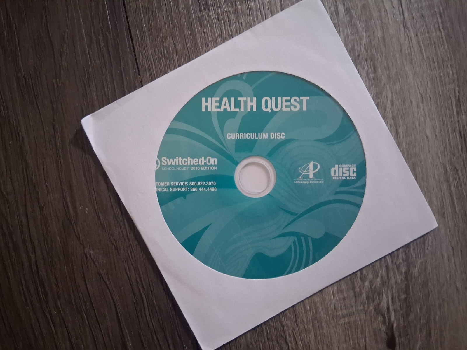 SOS Switched On Schoolhouse Health Quest Grades 4, 5 ,6, 7, 8 Homeschool Health
