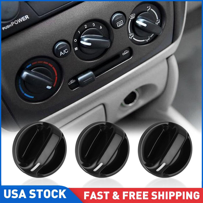 3x AC Heater Blower Fan Control Knob Replacement for Toyota Tundra Truck 2000-06