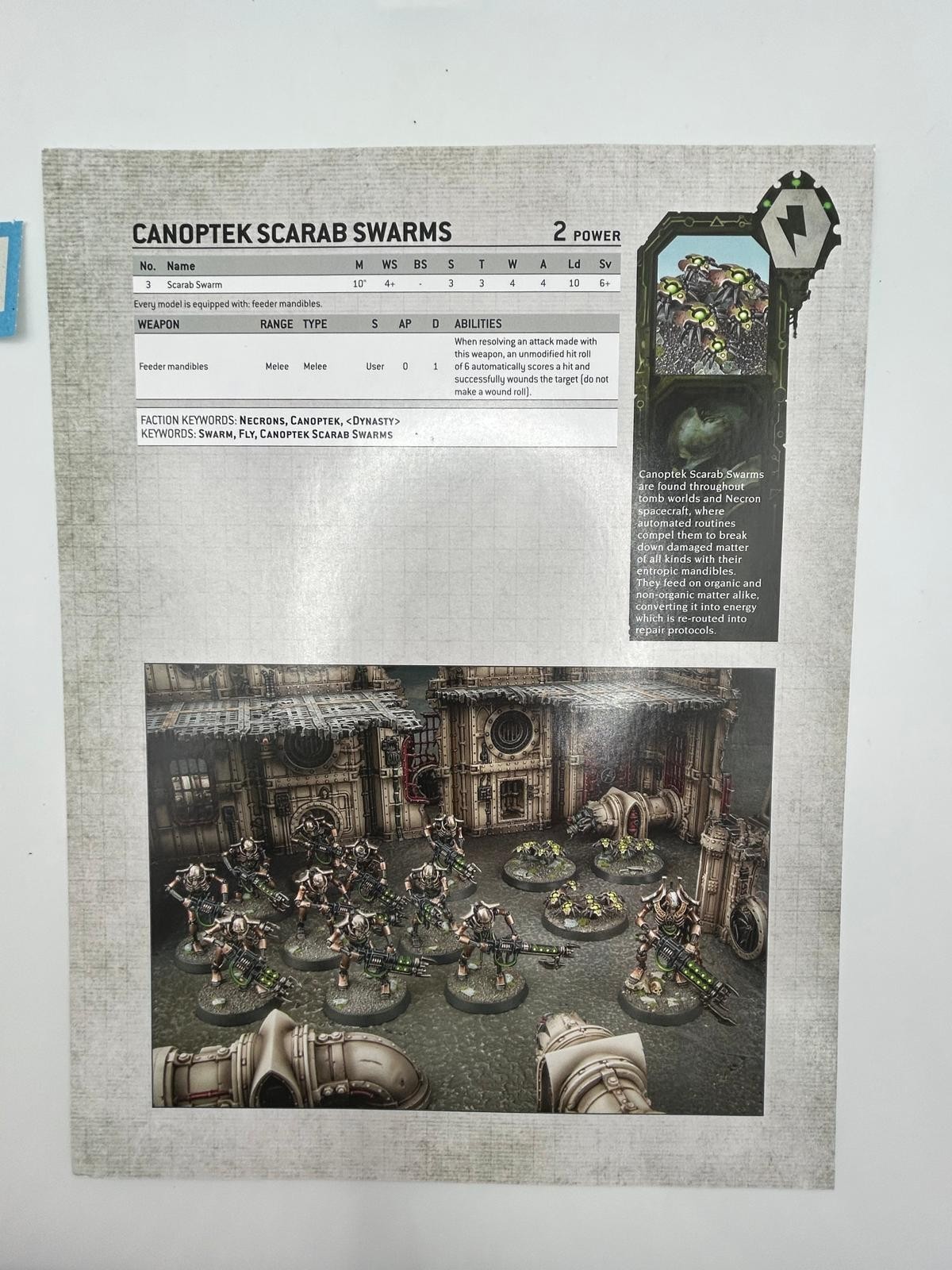 datasheet for the Royal Warden and Necron Warriors