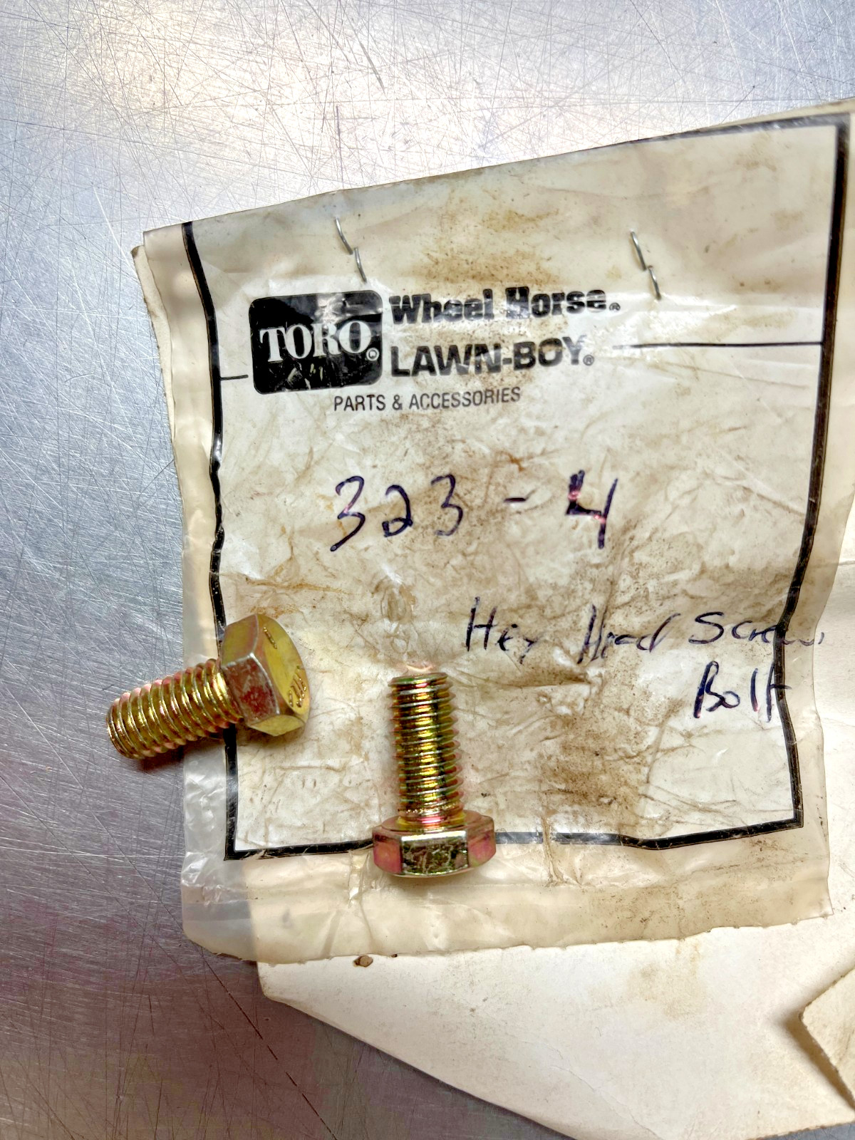 323-4   Genuine OEM  Toro  Hex Head SCREW BOLT  QTY of 2 Screws   EXMARK   3234