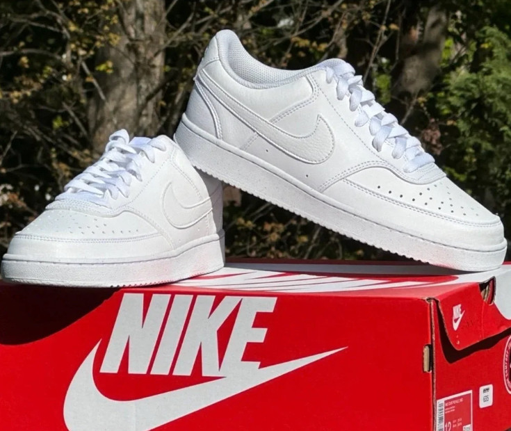 Nike Women's Court Vision Low Next Nature Triple White Lifestyle Shoes