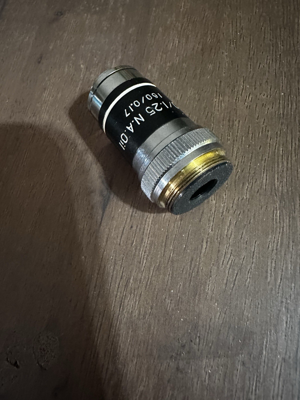 100x 1.25 NA Oil Immersion Microscope Objective 160/0.17 RMS Thread