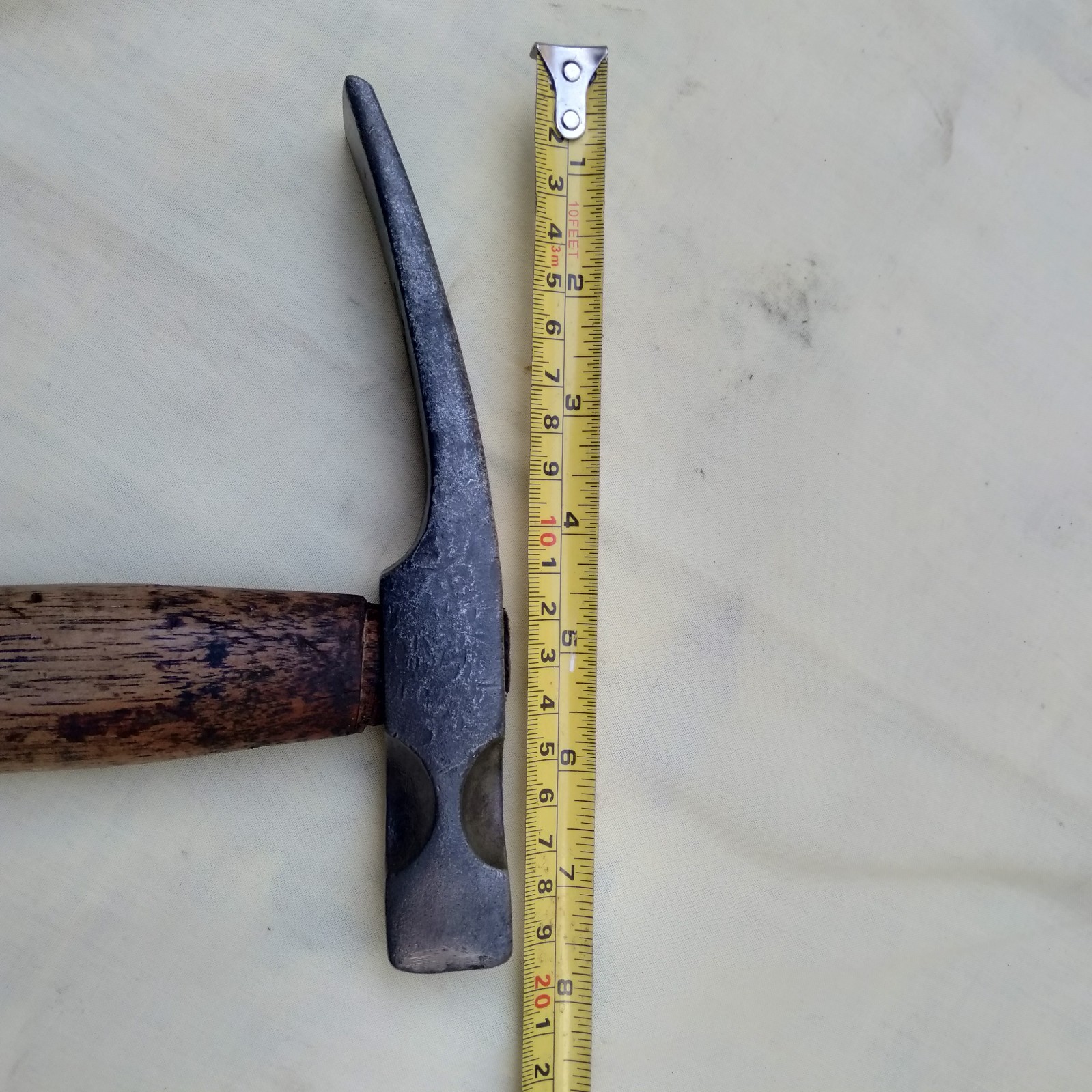 J . TYZACK SONS BUILDERS BRICK HAMMER HICKORY HANDLE OLD TOOLS ENGLAND 🔵