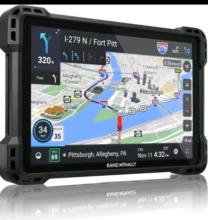 RAND MCNALLY TND 1050 TND1050 10" TRUCK GPS RECEIVER LIFETIME MAP