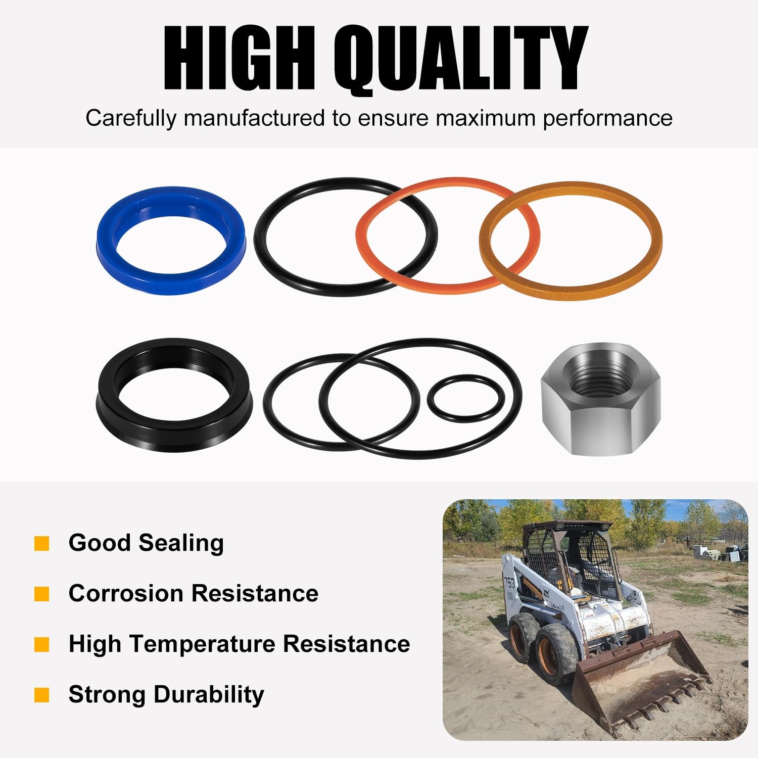 6803329 for Bobcat 444 500 540 642 643 741 7137769 Hydraulic Cylinder Seal Kit