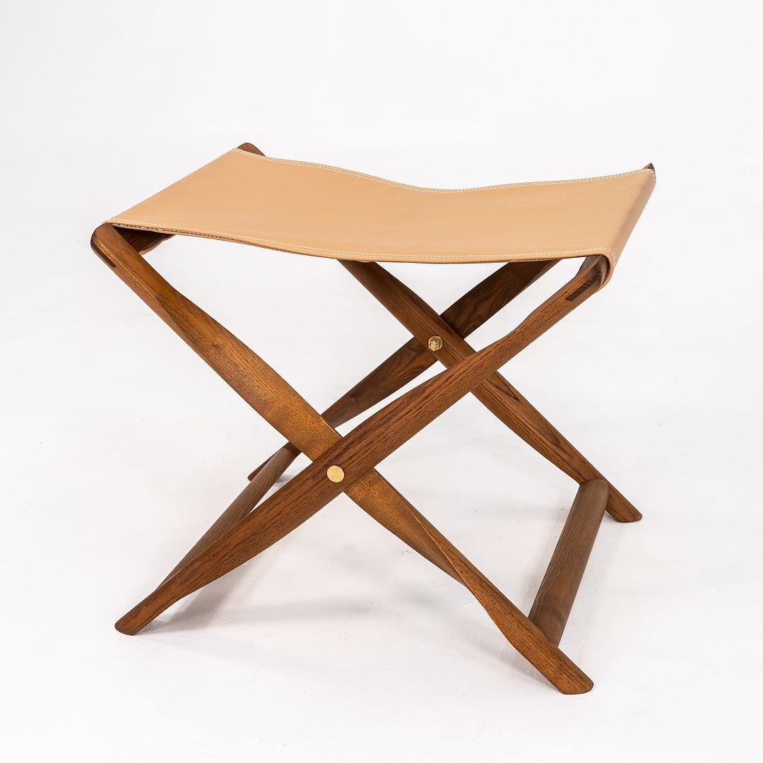 2021 Carl Hansen KK87830 Propeller Stool by Kaare Klint Leather w Smoked Oil Oak