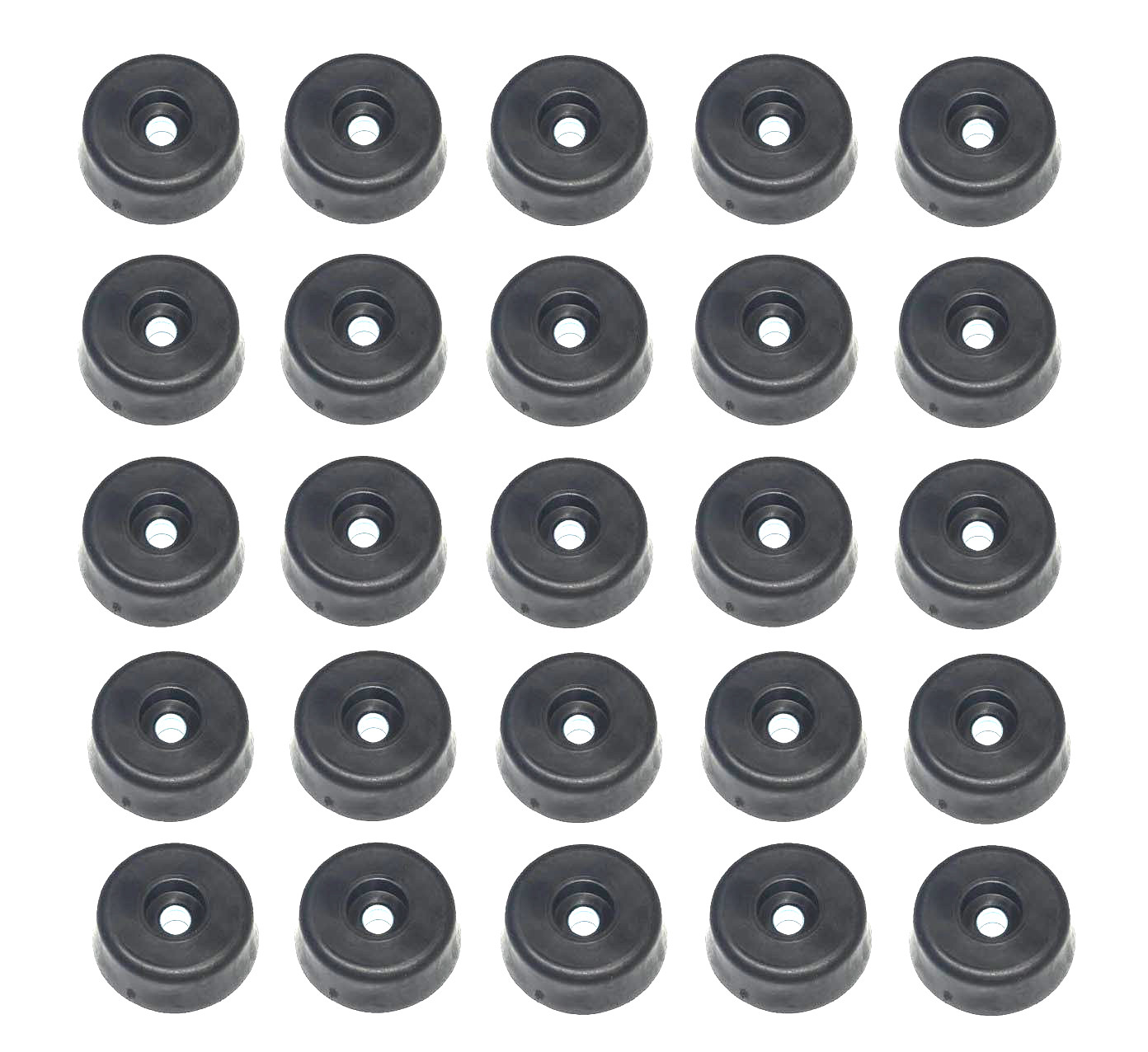 20 LARGE ROUND RUBBER FEET 1.312 W X 1/2 H TABLES, CHAIRS, FURNITURE MADE IN USA
