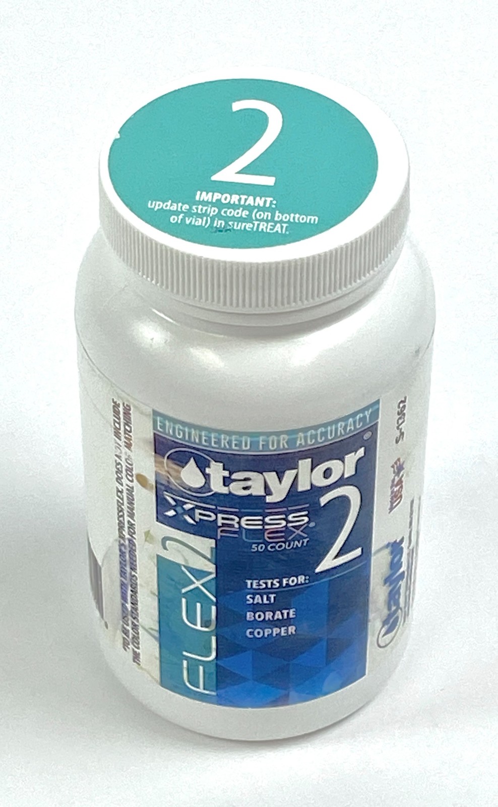 Taylor Flex 2 Test Strips for Xpress Flex System 50 Strips 2 Bottles