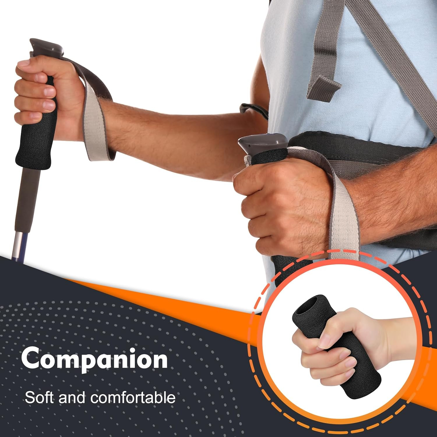 supregear Foam Cane Handle Grip, Replacement Hand Cover for Offset and Walking C