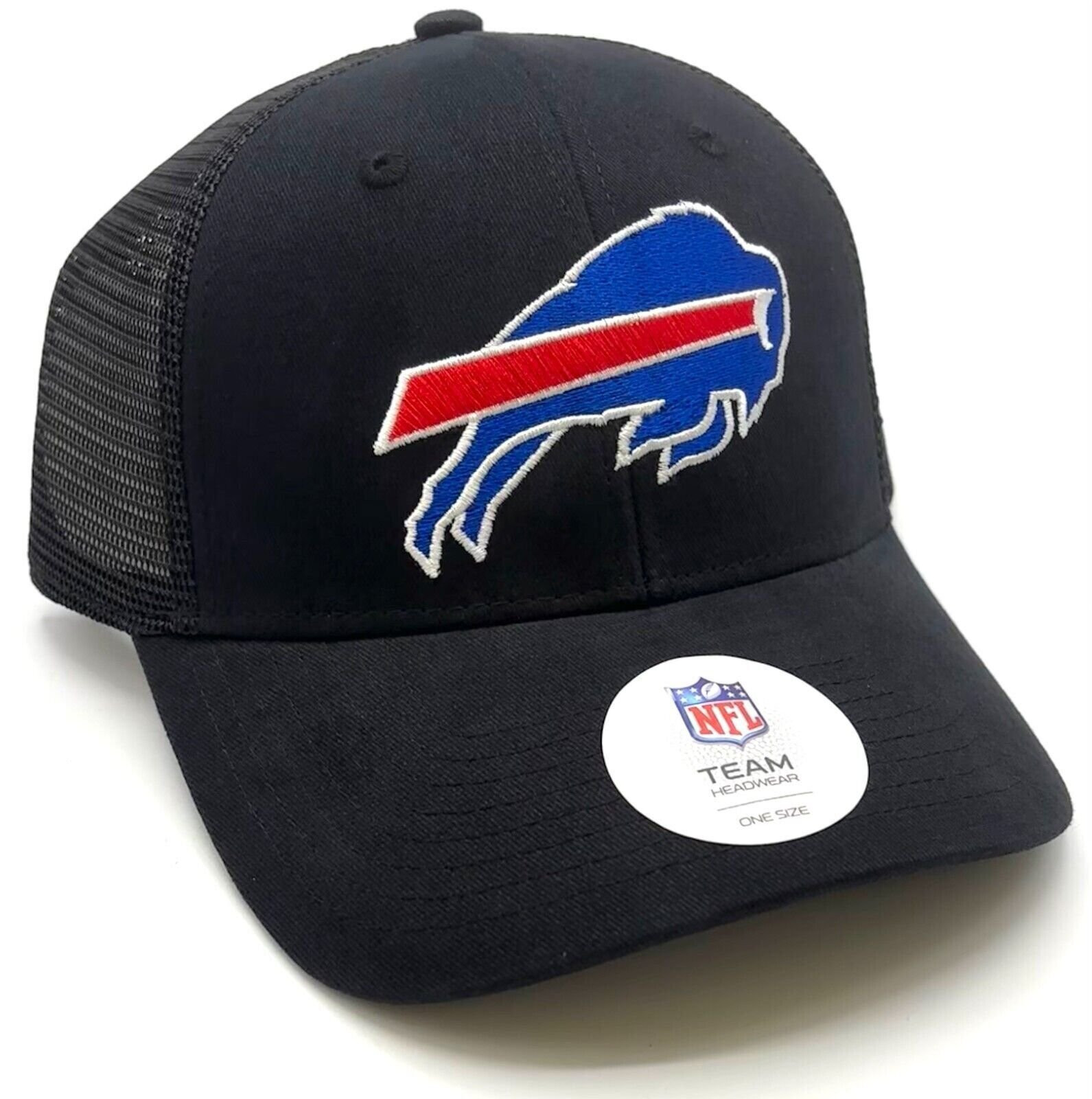 BUFFALO BILLS HAT MESH TRUCKER BLACK MVP NFL FOOTBALL TEAM ADJUSTABLE CAP NEW