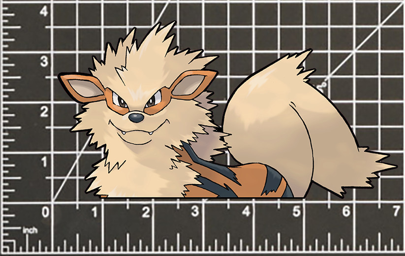 Arcanine POKEMON STICKER DECAL -Peeker Peeking- 4 Different Sizes