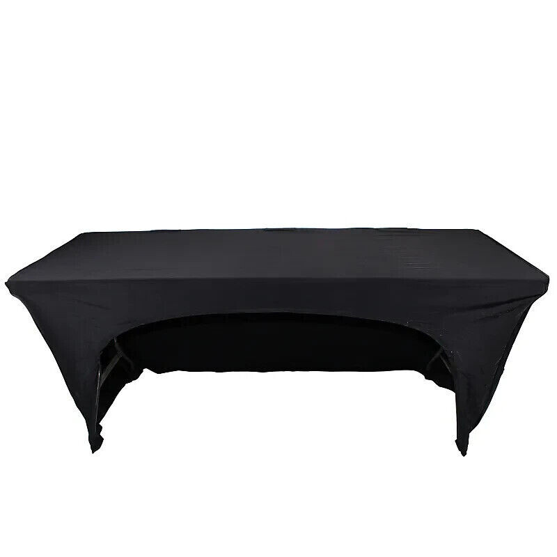 Table Black Scrim Cover - Open Back - for 6' ft Tables by PROX