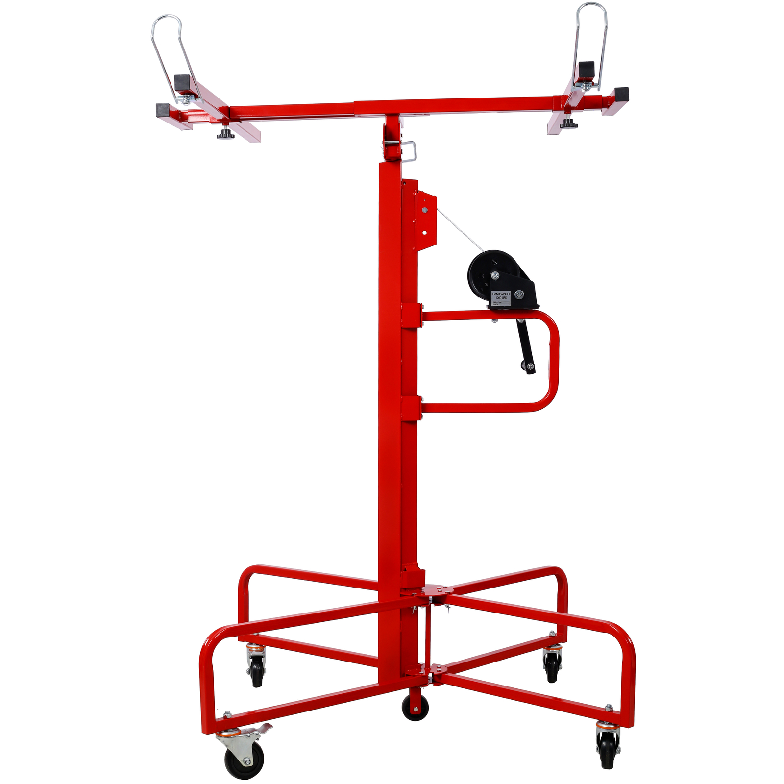 16ft Drywall Lift Hoist Panel Lifter Jack Tool 150lb Capacity Rolling Caster