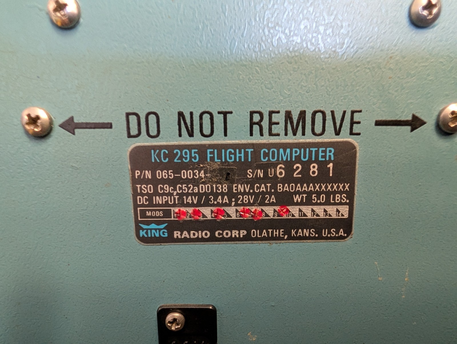 King KC 295 Flight Computer