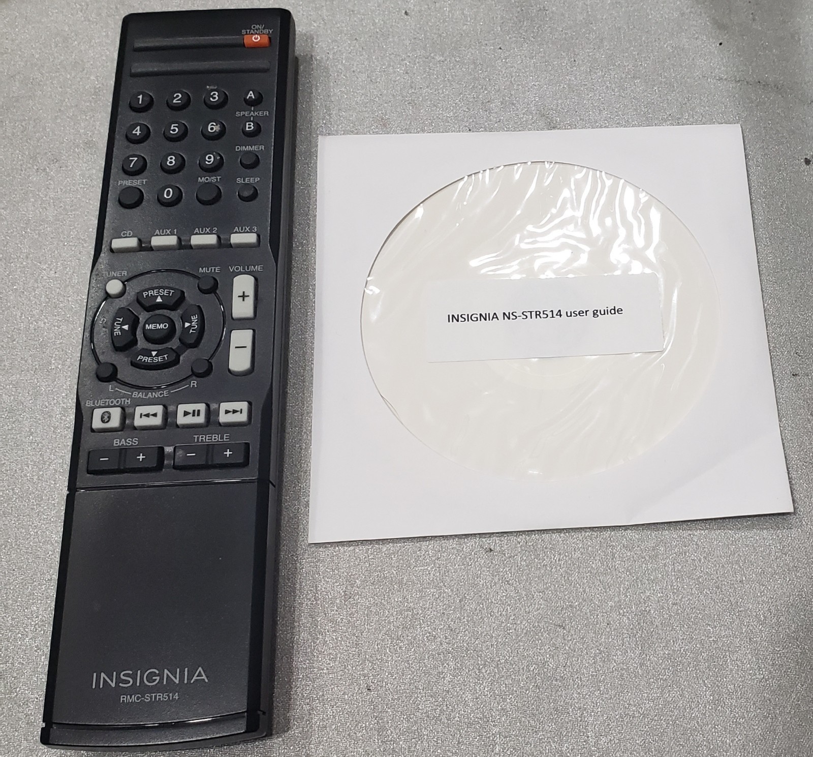 Lightly Used Insignia NS-STR514 200W Stereo Bluetooth Receiver bundle