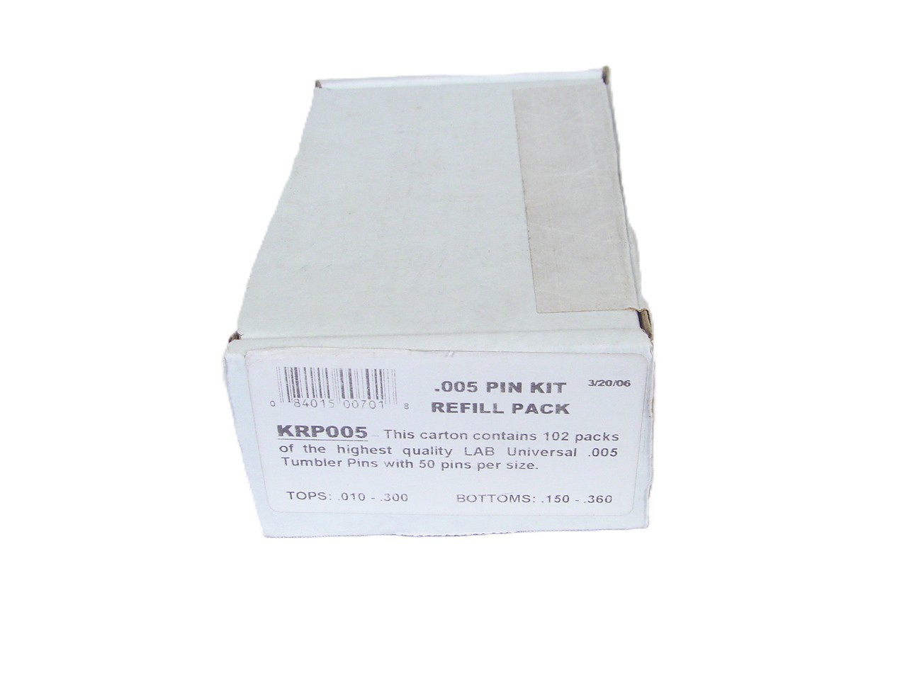Lab .005 Professional Top/Bottom Pin Complete Refill Kit KRP005 NOS