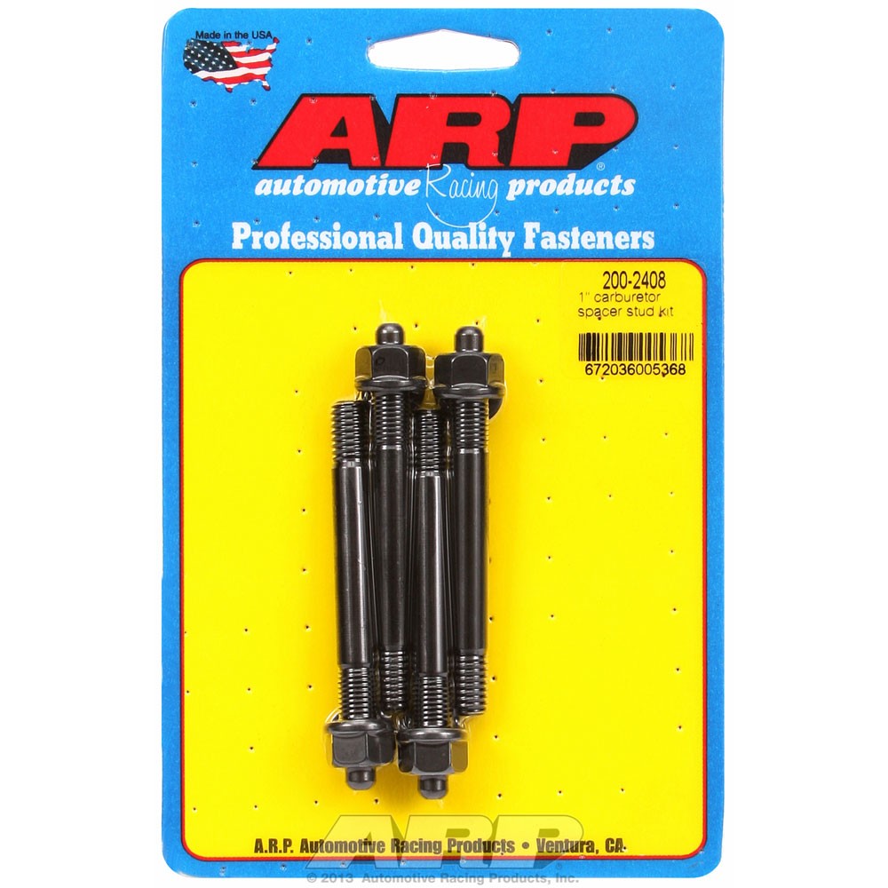 ARP Carburetor Stud Kit 200-2408; 5/16 x 3.2 Black Chromoly, for 1.25 in. Spacer