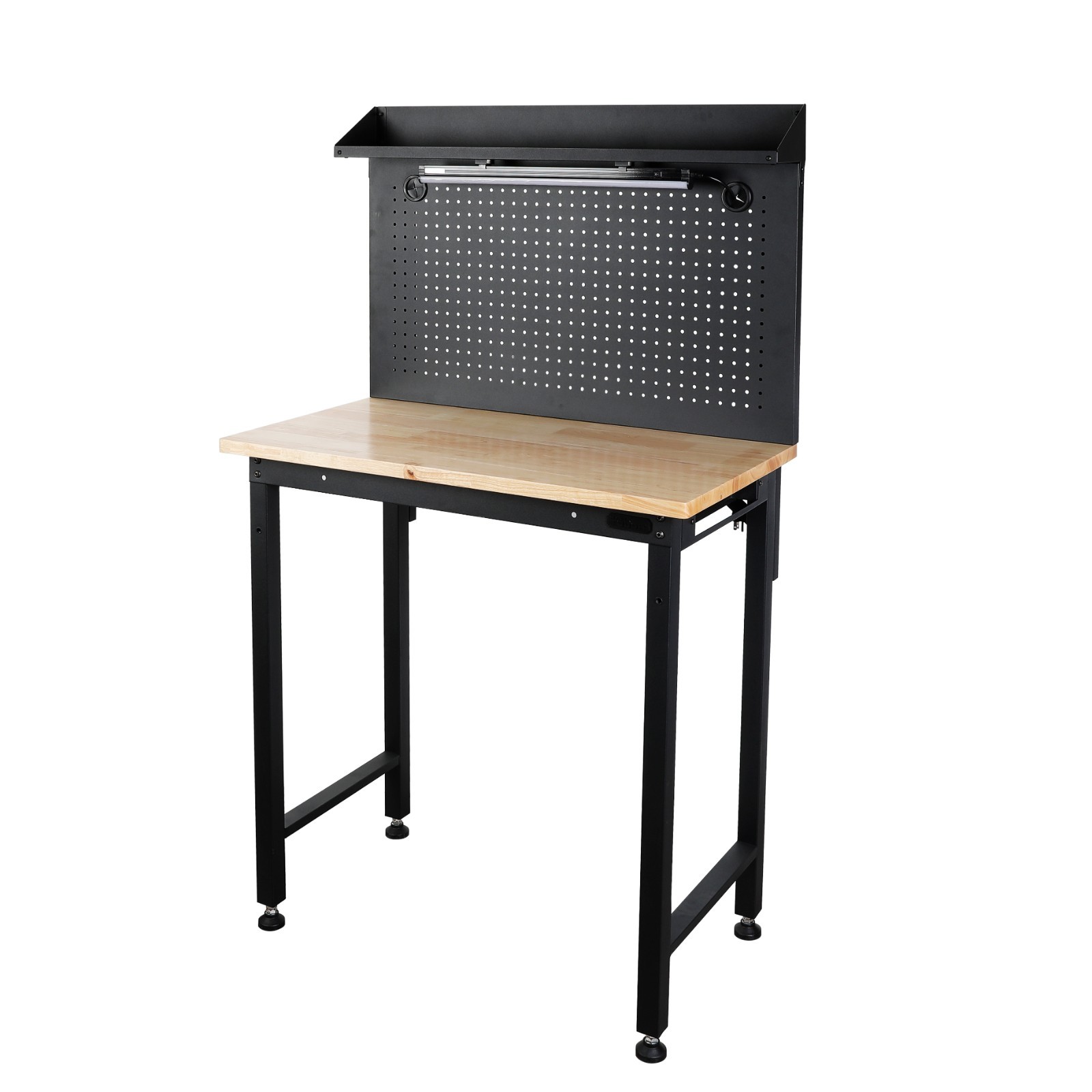 Hyper Tough 36" Steel Workbench w/ Pegboard, LED Light & Shelf 1050lb