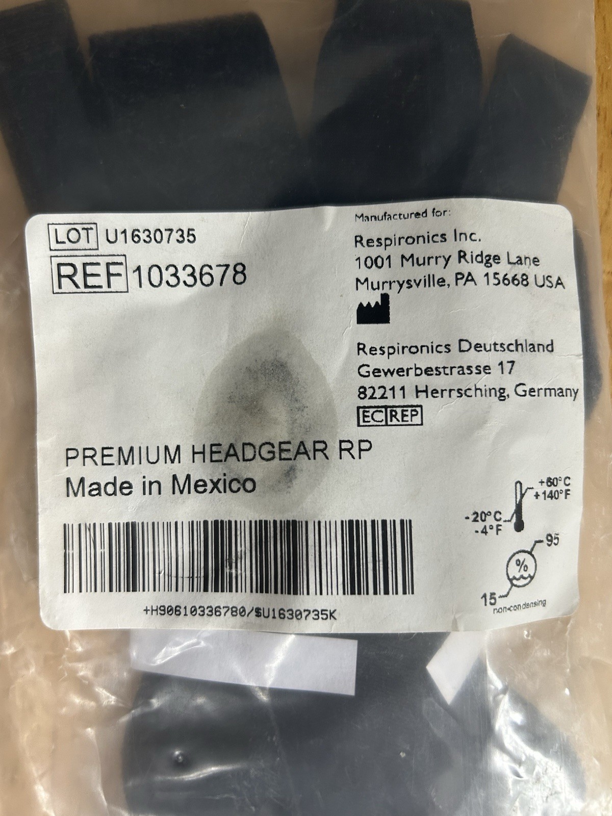 UNOPENED Philips Respironics CPAP Premium Headgear RP 1033678